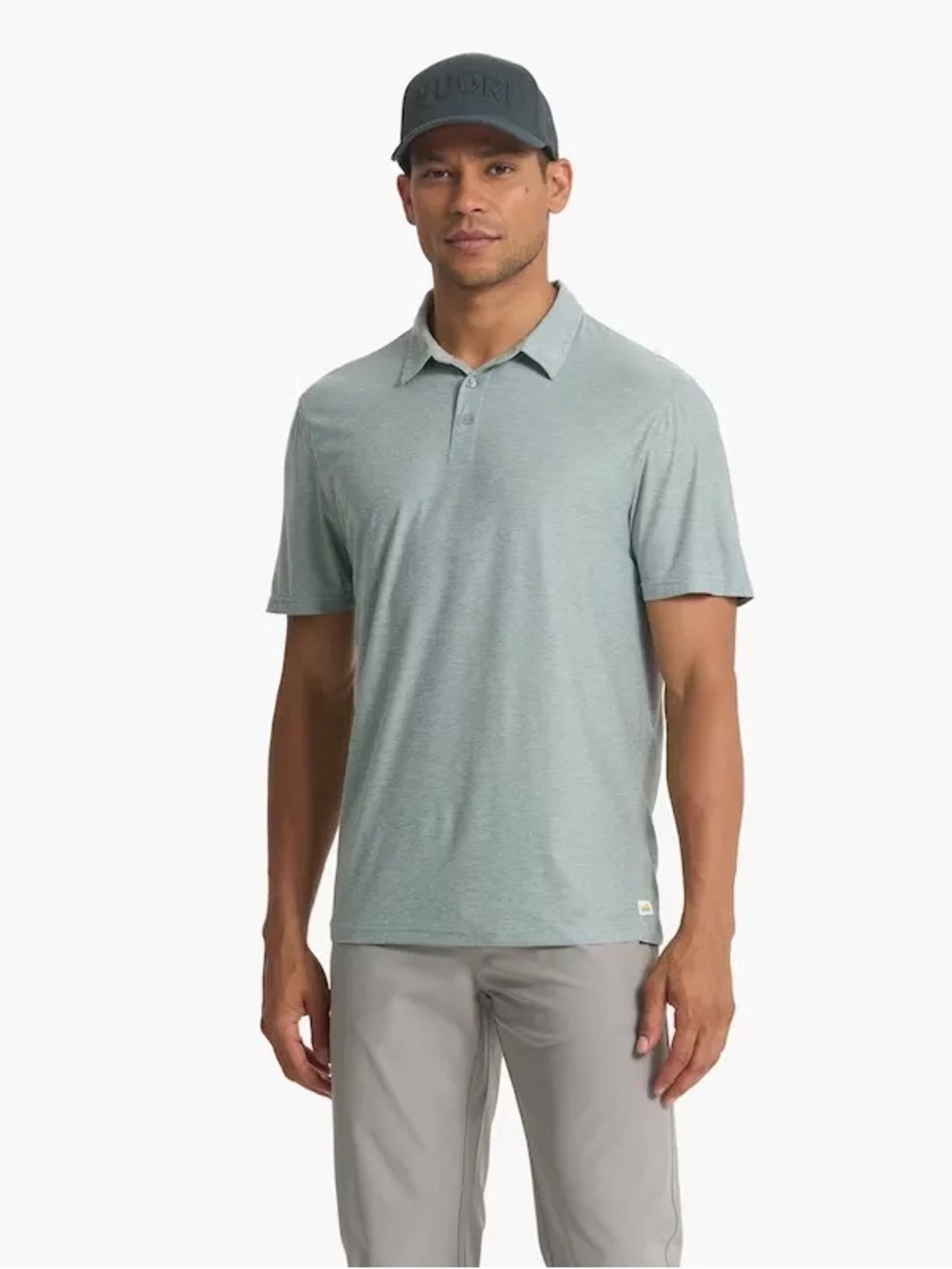 Vuori Men’s Strato Tech Polo Size Large Green Excellent Condition